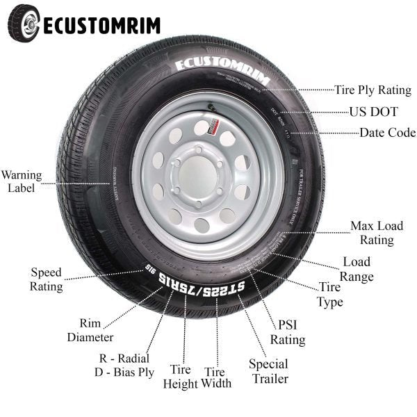 0c2cf4ffc8814e89a35b16027f58a962 2-Pack eCustomrim Trailer Rims Wheels 15 in. 15X6 6 Lug Galvanized Spoke