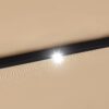 15 ft Large Patio Umbrella with Solar Lights Double-Sided Outdoor Rectangle Market Umbrellas with 36 LED Lights/Base Included/Easy Crank for Patio Garden Yard Pool Lawn, Brown