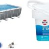 Bestway Oval Above Ground Pool Set (10′ x 6’7′′ x 33′′)| Includes Filter Pump & ChemConnect Dispenser