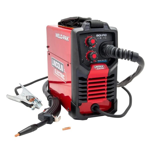 90i FC Flux Core Wire Feed Weld-PAK Welder, 120V Welding Machine, Portable w/Shoulder Strap, Protective Metal Case, Best for Small Jobs, K5255-1