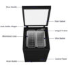 Chest Freezer – 3.5 Cu Ft with 2 Removable Baskets – Reach In Freezer Chest – Quiet Compact Freezer – 7 Temperature Settings – Black