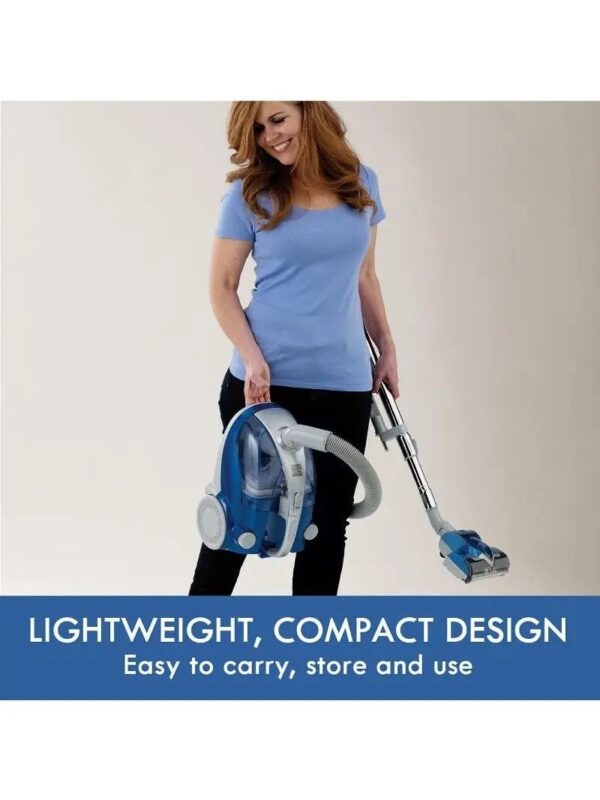 0d12241f566e4c5c85ddbd0b26210ca0 Pet-Friendly Lightweight HEPA Canister Vacuum with Variable Modes, Retractable Cord, and Pet Brush – Blue