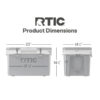 32 QT Ultra-Light Hard-Sided Ice Chest Cooler, Dark Grey And Cool Grey, Fits 48 Cans