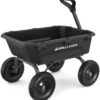 7GCG-NF Heavy-Duty Poly Dump Garden Cart with No-Flat Tires, 7 Cubic Feet, 1200-Pound Capacity, Black, Amazon Exclusive