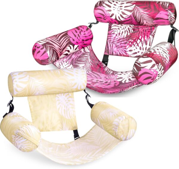 0e33e7645bed45d0922c84b100467366 SLOOSH Inflatable Pool Floats Adult,2 Packs Floating Lounge Chairs,Blow up Pool Noodles for Adult Heavy Duty,Floating Chair for Party Summer Water Beach Lake Fun