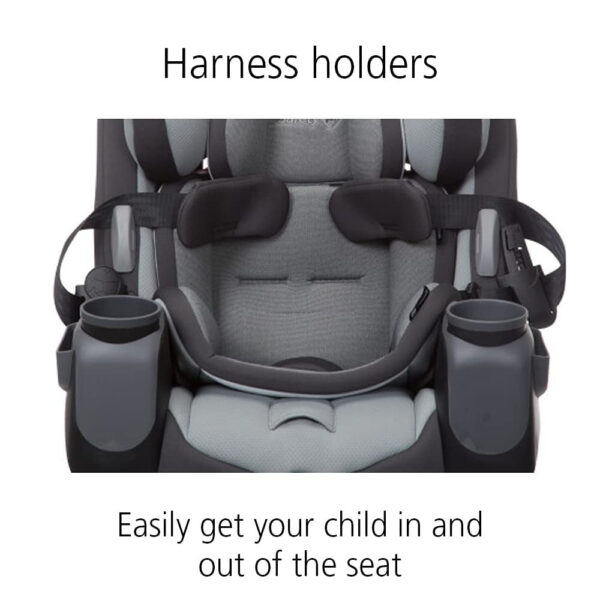 Grow and Go All-in-One Slim Convertible Car Seat, Rear Facing, 5-40 lbs, Forward Facing (30–65 lbs), High Back Booster Seat 40-100 pounds, Aqua Pop