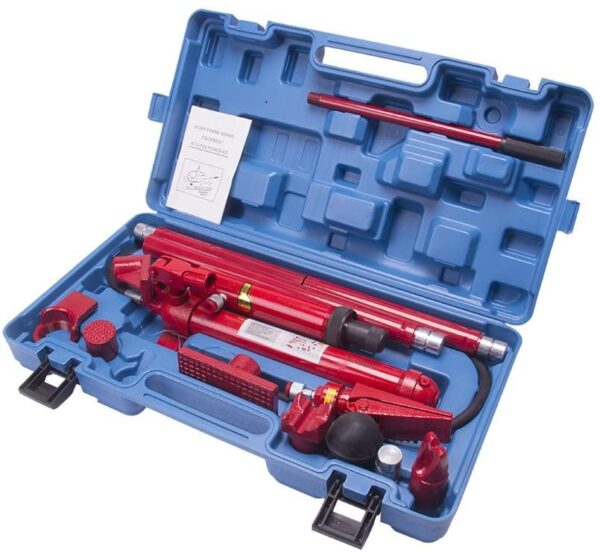 0e82432d3ed44851a0ae925c9018f41e 10 Ton Porta Power Hydraulic Jack Repair Kit Auto Shop Air Pump Lift Ram Body Frame Tool Heavy Set