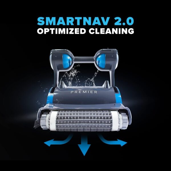 Dolphin Premier Robotic Pool Cleaner (2025 Model) with Multimedia, Oversized Leaf Bag, Standard & Ultrafine Filters, Weekly Timer, Waterline Cleaning & More �� for In-ground Swimming Pools up to 50ft