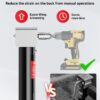 5000 lbs A-Frame Trailer Jack, 23′′ Vertical Travel, 20-24V Cordless Drill Compatible, Adjustable Drop Leg, for Utility, Yacht (Black)