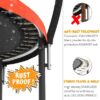 JUMPZYLLA Trampoline 8FT 10FT 12FT 14FT 15FT 16FT Trampoline with Enclosure – Recreational Trampolines with Ladder and AntiRust Coating, ASTM Approval Outdoor Trampoline for Kids