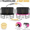 JUMPZYLLA Trampoline 8FT 10FT 12FT 14FT 15FT 16FT Trampoline with Enclosure – Recreational Trampolines with Ladder and AntiRust Coating, ASTM Approval Outdoor Trampoline for Kids