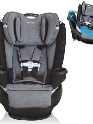 Revolve360 Extend Convertible Car Seat with 360 Degree Rotation, Extended Rear-Facing, Forward-Facing, Booster Mode, and Secure Latch Install, Revere Gray
