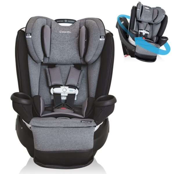 Revolve360 Extend Convertible Car Seat with 360 Degree Rotation, Extended Rear-Facing, Forward-Facing, Booster Mode, and Secure Latch Install, Revere Gray