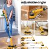 6000mAh Battery Electric Mop M1, 800RPM Cordless Electric Power Scrubber & Mops for Floor Cleaning, Best Automatic Spin Mops with Smart Display,Rotating Mop with LED Light & Water Spray-qimedo