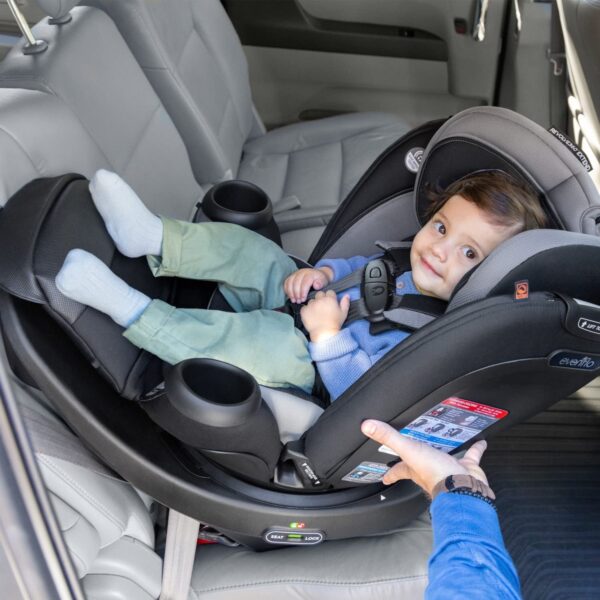 Revolve360 Extend Convertible Car Seat with 360 Degree Rotation, Extended Rear-Facing, Forward-Facing, Booster Mode, and Secure Latch Install, Revere Gray