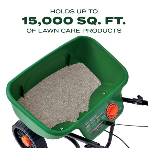 0f569acba3be4acb846a1ea7640886f3 Turf Builder EdgeGuard DLX Broadcast Spreader 15,000 sq. ft.