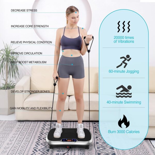 0f7748f91eb7411888923fef9aa90b64 Vibration Plate Fitness Platform Exercise Machine Vibrating Lymphatic Drainage Shaking Full Body Shaker Workout Vibrate Stand Shake Board Sport Gym for Weight Loss Fat Burner for Women Men