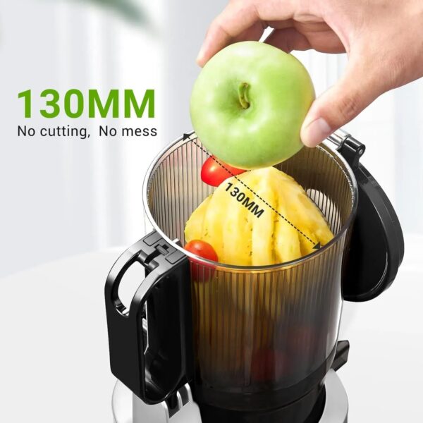 0f8d13d5b85143cfa678c0112a50be5e Juicer Machines, 5.3-Inch Self-Feeding Masticating Juicer Fit Whole Fruits & Vegetables, Cold Press Electric Juicer Machines with High Juice Yield, Easy Cleaning, BPA Free, 250W