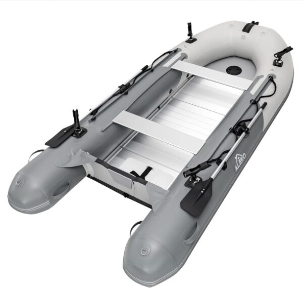 0f9b2069953c4af68047f0b75dae97d5 Inflatable Boat | Yacht Dinghy Tender Raft | Multi Person Fishing Boat | Aluminum Floor Oars | Fishing Rod Holders | Heavy-Duty PVC | 2024 Model |
