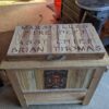 All Weather 48 Quart Antiqued Cedar Cooler Stand with Brass Drain, Bottle Opener and Cap Catcher, Beer Cooler.