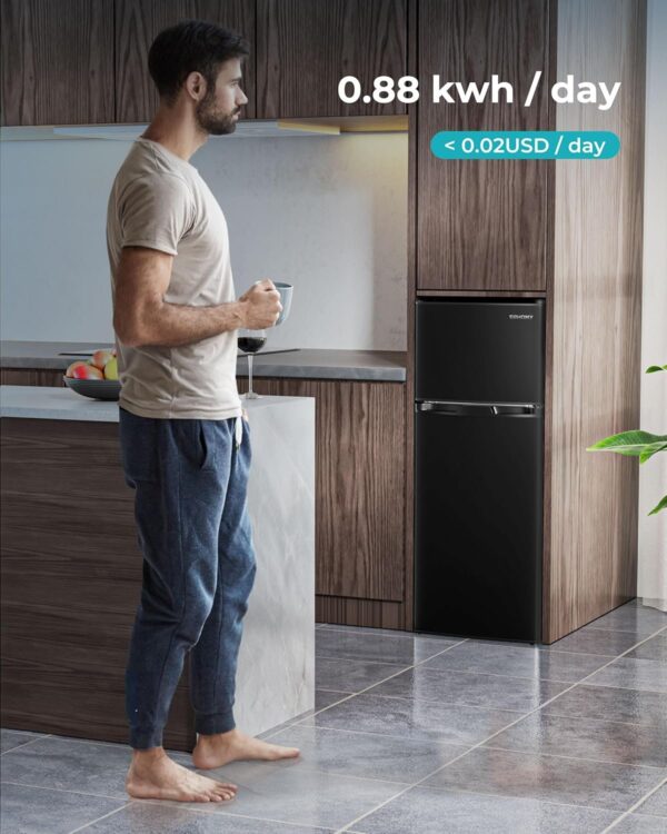 1027bbdd0d0c41c093700239d01f1ad3 EUHOMY 3.2 Cu.Ft Mini Fridge with Freezer – 2-Door Compact Refrigerator for Bedroom, Dorm, Office or Apartment, Silver