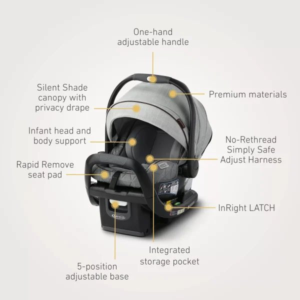 103887ee096d4369bd3937b2e7c69cda Graco Premier SnugRide SnugFit 35 XT Infant Car Seat, Midtown Collection- Midtown