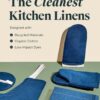 Linen Set – Apron, Pot Holders, Oven Mitts, & Tea Towels – 100% Organic Cotton – Durable, Machine Washable