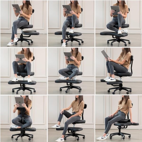 1066e9cacc3c4023b055e112f7d7a39d VIVO Cross-Legged Office Chair – Adjustable Height Floor Chair with Back Support for Yoga, Meditation, and ADHD (Black, CHAIR-CL02B-R)