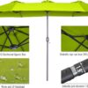 15ft Patio Umbrella with Solar Lights, Large Double Umbrella Outdoor, Rectangle 180”x106” Umbrellas with 156 PCS LED Lights and Crank Handle for Backyard Deck Pool Shade in Black(1.9′′ Pole)
