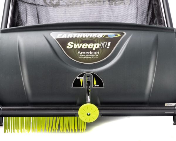 109812f69342446ea79def60ecfae7a8 21-Inch Width Leaf & Grass Push Lawn Sweeper, Black