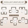 Patio Furniture Set 4 Pieces Outdoor Rattan Chair Wicker Sofa Garden Conversation Bistro Sets for Yard (Brown)