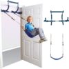 6 Piece Indoor Doorway Gym Set for Kids �� Indoor Swing for Kids Includes Kids Swing Chair, Rings, Hanging Trapeze, Ladder, Swinging Rope & Pullup Bar