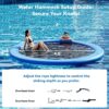 Round Inflatable Floating Dock, Sunchill Float Ring, Hammock Tanning Pool with 4in Woven Fabric, Manual Pump for 1-2 Min Quick Inflate/Deflate, Fits 2-8, Ideal for Lakes, Pools, Oceans