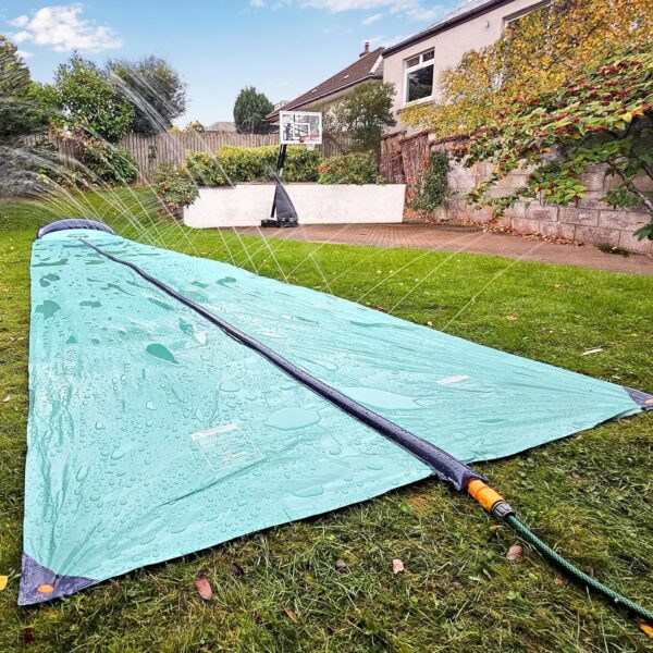 11abcab81917457dbdb81556b4898ee8 TEAM MAGNUS 31ft Slip n Slide with 500CL Inflatable Crash pad. Slip and Slide for Kids Ages 8-12 in Heavier, 0.22mm PVC with Adjustable sprinklers (372′′ L x 63′′ W x 10′′ H)