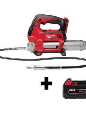 Milwaukee 2646-20-48-11-1850 M18 18V Lithium-Ion Cordless Grease Gun 2-Speed W/ M18 5.0 Ah Battery