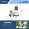 Bestway Oval Above Ground Pool Set (10′ x 6’7′′ x 33′′)| Includes Filter Pump & ChemConnect Dispenser