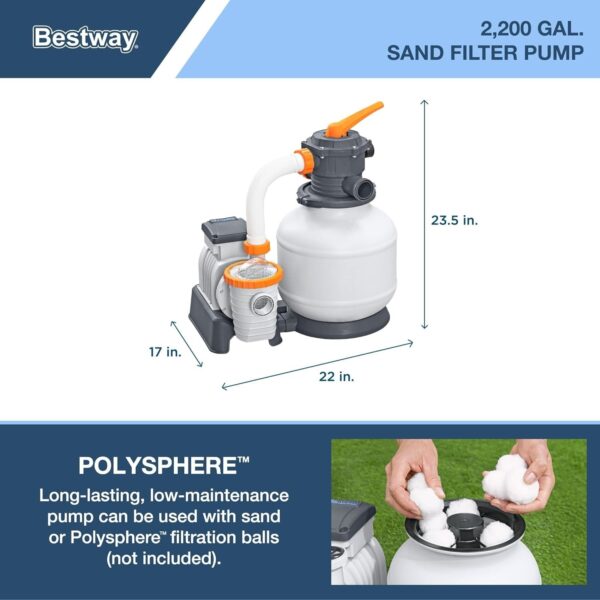 Bestway Oval Above Ground Pool Set (10′ x 6’7′′ x 33′′)| Includes Filter Pump & ChemConnect Dispenser