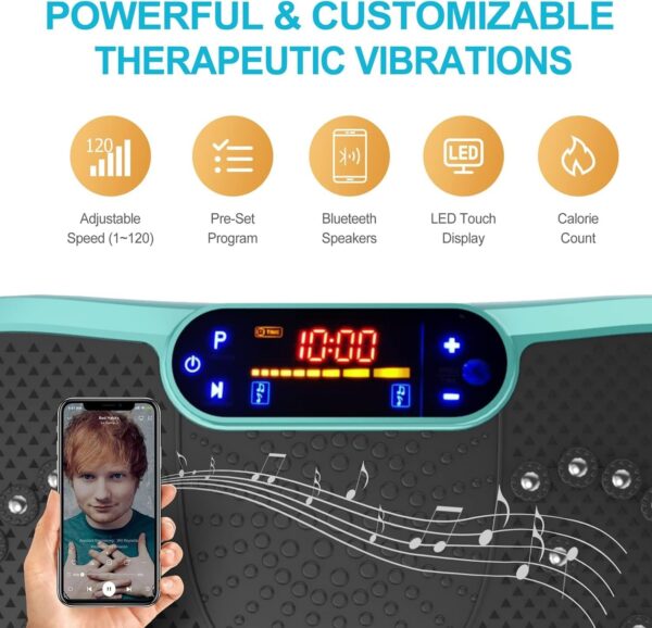 124b09c5a95648d982fe1f4df86e8269 Vibration Plate Fitness Platform Exercise Machine Vibrating Lymphatic Drainage Shaking Full Body Shaker Workout Vibrate Stand Shake Board Sport Gym for Weight Loss Fat Burner for Women Men