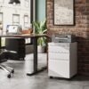 DEVAISE 3 Drawer Mobile File Cabinet Under Desk Office, Fully Assembled Except Casters, Letter/Legal Size, Black