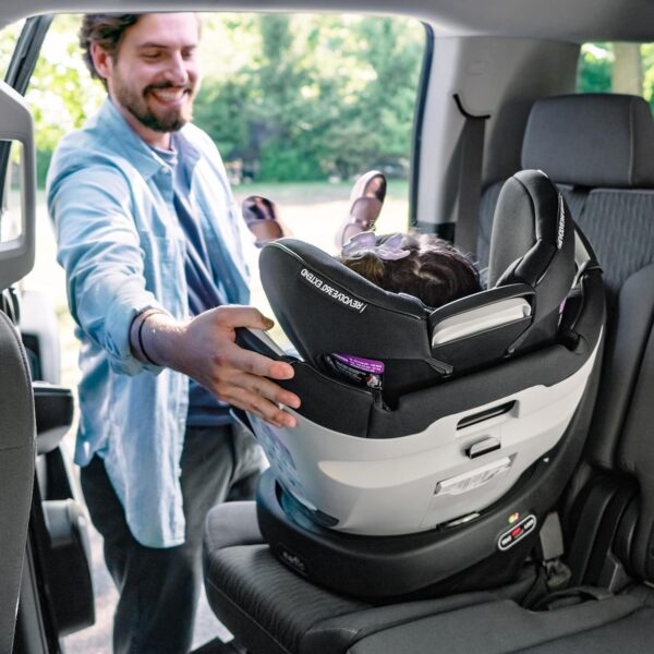 Revolve360 Extend Convertible Car Seat with 360 Degree Rotation, Extended Rear-Facing, Forward-Facing, Booster Mode, and Secure Latch Install, Revere Gray