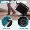12 Volt Refrigerator, 53QT(50L) Electric Cooler, Portable Freezer 12V/24V DC 110-240V AC, 12V Fridge -4°F~68°F, 12V Cooler with Wheels & 2 Baskets for Travel, Truck, Boat, Camping