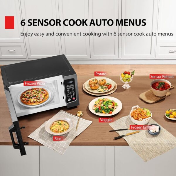 12e5a286813946308cee0f123605c3b6 Air Fryer Combo 8-in-1 Countertop Microwave Oven, with Convection, Broil, Odor Removal Mode, 12.4′′ Position Memory Turntable, Child-Lock, 1.0 Cu.ft, Black Stainless Steel, ML2-EC10SA(BS)