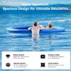 Round Inflatable Floating Dock, Sunchill Float Ring, Hammock Tanning Pool with 4in Woven Fabric, Manual Pump for 1-2 Min Quick Inflate/Deflate, Fits 2-8, Ideal for Lakes, Pools, Oceans