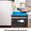DEVAISE 3 Drawer Mobile File Cabinet Under Desk Office, Fully Assembled Except Casters, Letter/Legal Size, Black