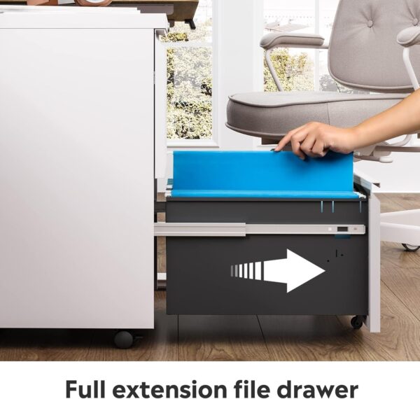 130a3685fa964c63a098afeb7f9875ef DEVAISE 3 Drawer Mobile File Cabinet Under Desk Office, Fully Assembled Except Casters, Letter/Legal Size, Black