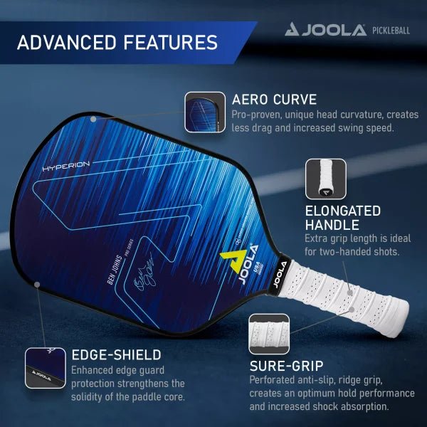 1315741b1c0347db893aaaaf7822f1b6 Ben John s Hyperion CAS 16 mm Pro Pickleball Paddle, Blue
