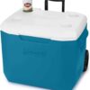 Chiller Series 60qt Wheeled Insulated Portable Cooler, Ice Retention Hard Cooler with Heavy Duty Wheels and Handle