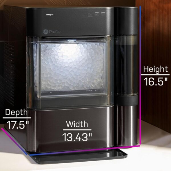 GE Profile Opal 2.0, pellet ice maker with WiFi and smart connectivity, chewable and breakable countertop ice maker, 38 pounds 24 hours