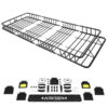 ARKSEN 84 x 39 x 6 Universal Roof Rack Cargo Extension Car Top Luggage Holder Carrier Basket SUV Camping, Black