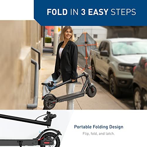 Hiboy S2 Pro Folding Electric Scooter, 500W Motor, 10′′ Solid Tires